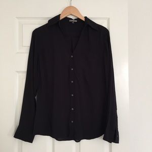 Express Black Button Down Shirt